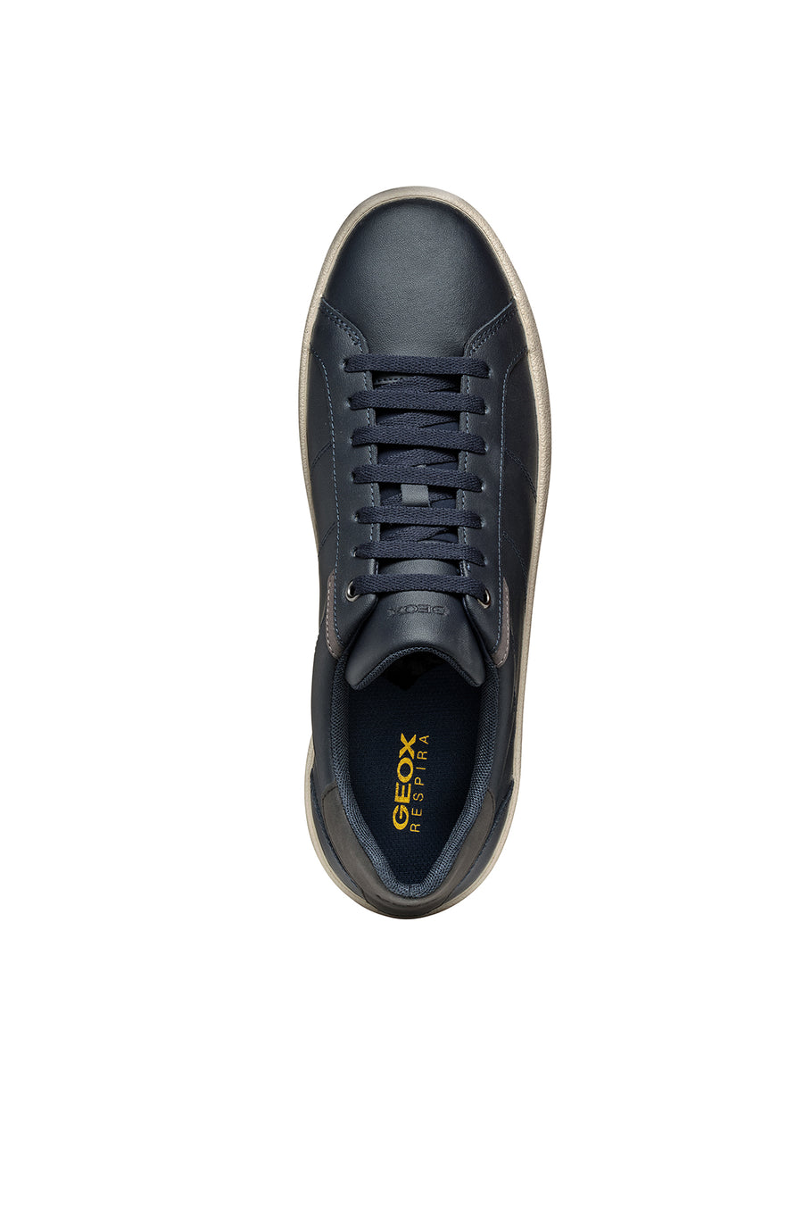 Geox Erkek Lacivert Affile Bağcıklı Deri Sneaker