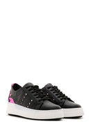 Women's Black Patterned Sneaker | Derimod