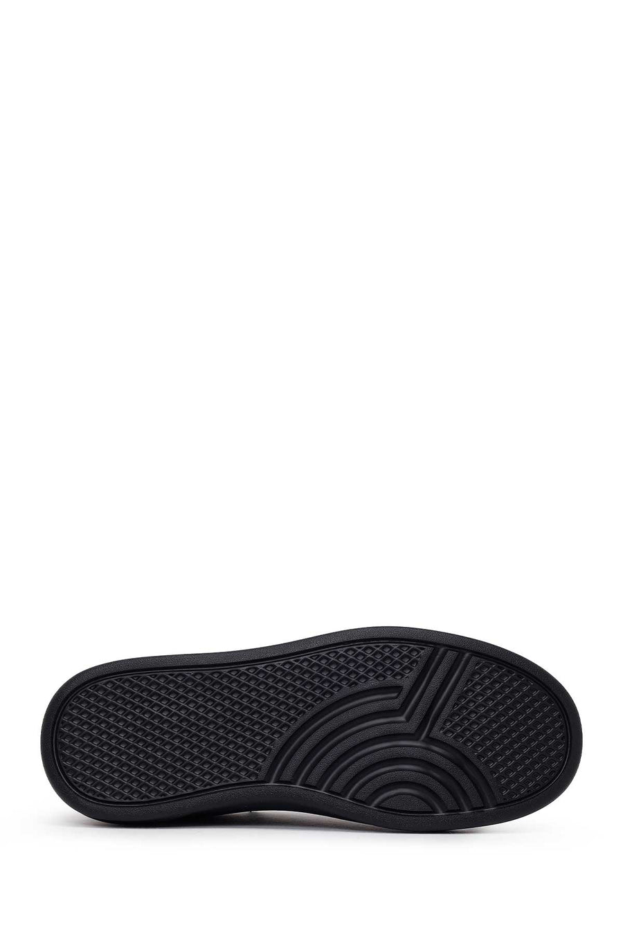 Male Black Lace-Up Leather Sneaker