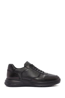 Men's Black Lace-Up Leather Casual Sneaker | Derimod