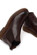 Male Brown Leather Casual Chelsea Boots | Derimod