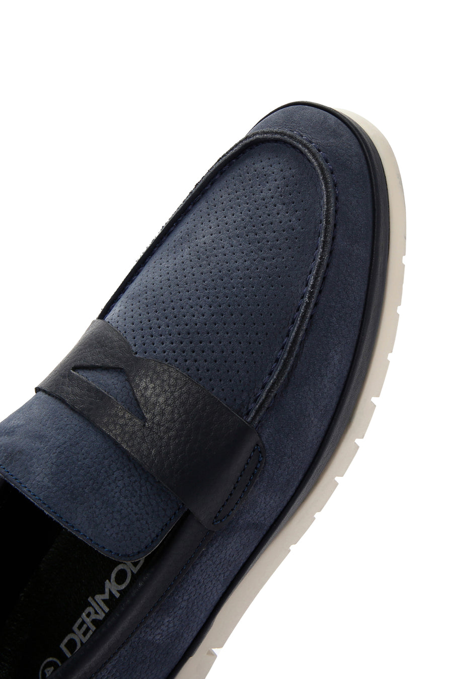 Men's Navy Blue Nubuck Leather Casual Loafer
