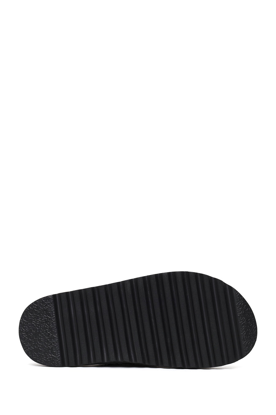 Woman Black Ankle-Buckle Embellished Sandals