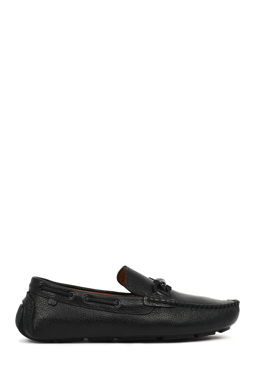 Men's Black Buckle Leather Casual Loafer 26SFD6022FT | Derimod