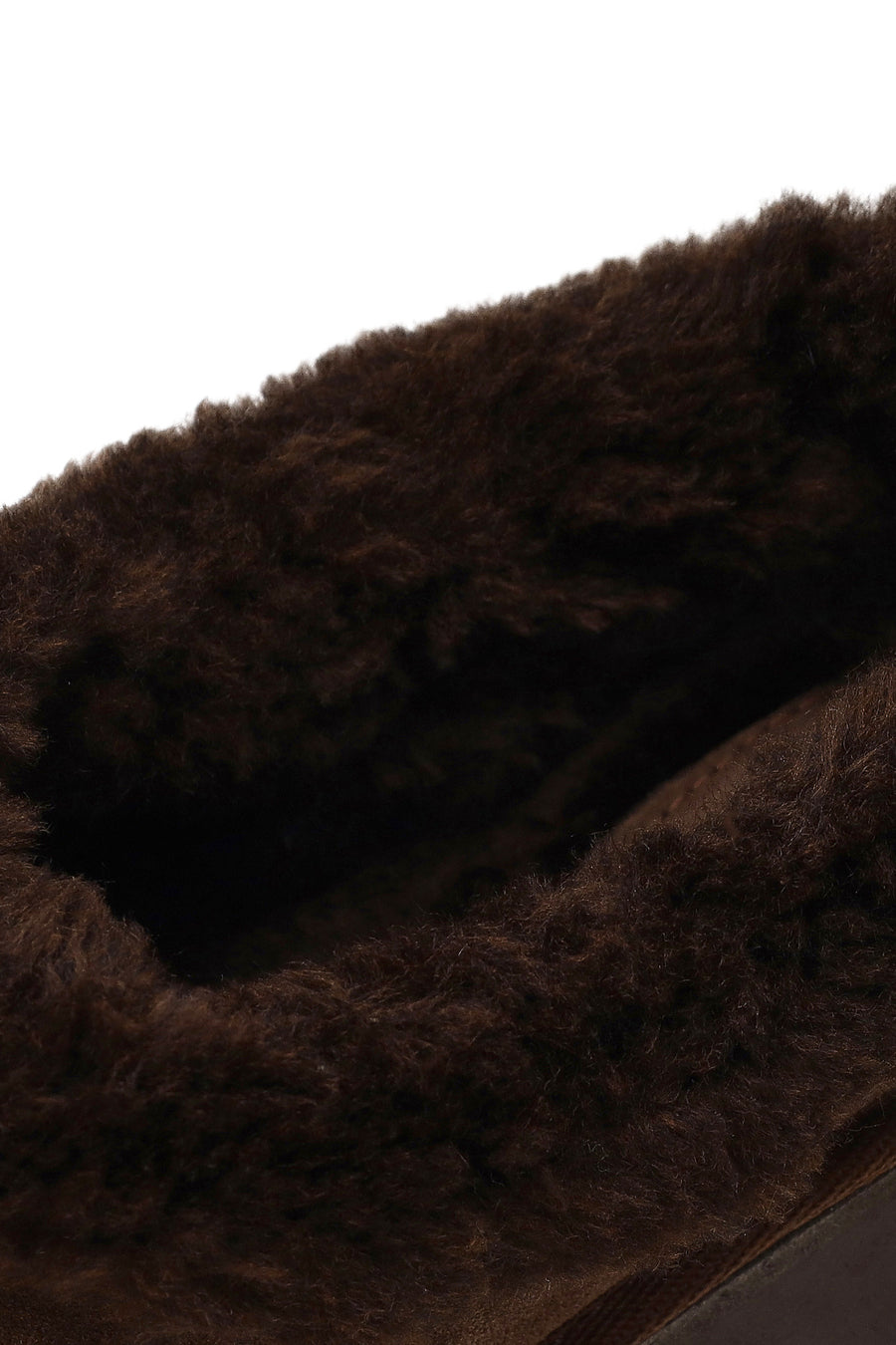 Kadın Camel Kalın Tabanlı Taşlı Süet Deri Teddy Terlik