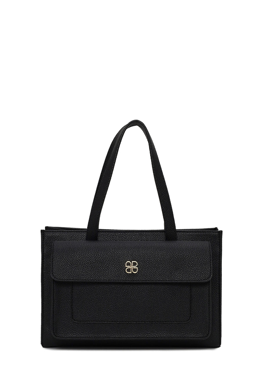 Woman Black Classic Shoulder Bag with Long Strap