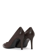Woman Brown Thin-heeled Leather Stiletto | Derimod