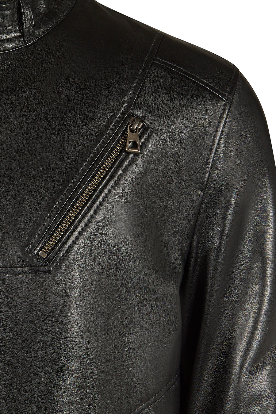 Edward Male Black Leather Jacket