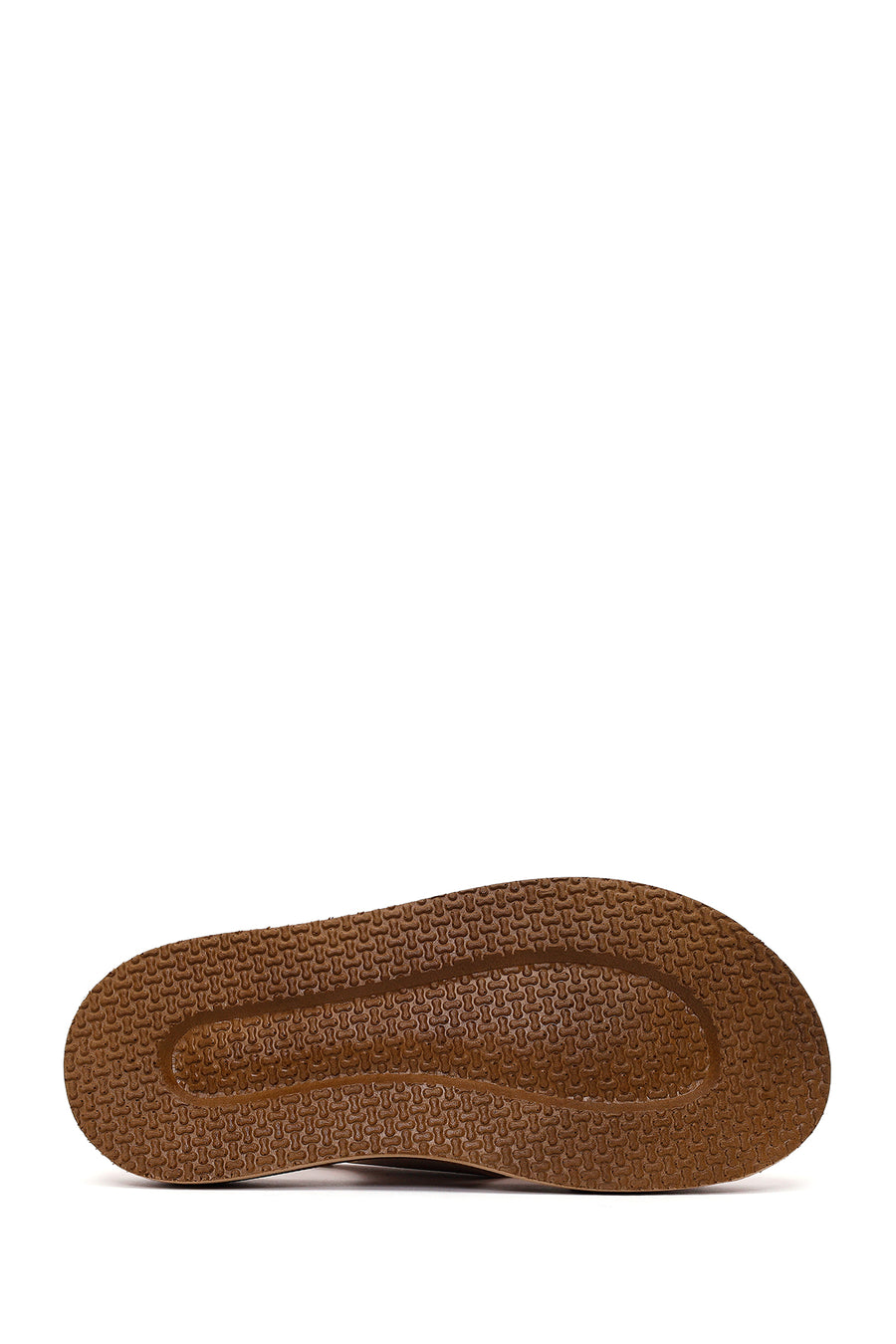 Woman Beige Buckled Thick-Soled Leather Sandal
