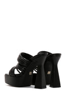 Women's Black Platform High Heel Slippers | Derimod