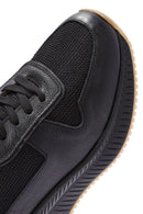 Men's Black Lace-up Leather Sneaker | Derimod