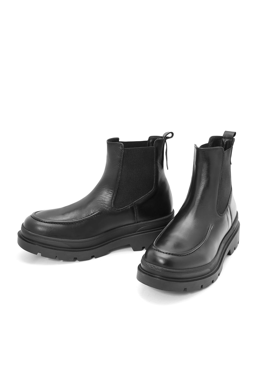 Men's Black Leather Chelsea Boots
