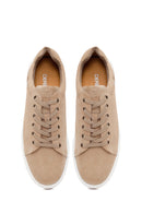 Male Beige Lace-Up Suede Leather Sneaker | Derimod