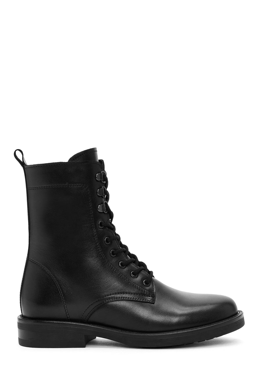 Women's Black Zippered Leather Boots 24WFD511918 | Derimod