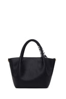 Woman Black Mini Shoulder Bag with Long Strap and Accessory | Derimod