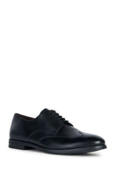 Geox Men's Black Decio Laced Leather Classic Shoes | Derimod