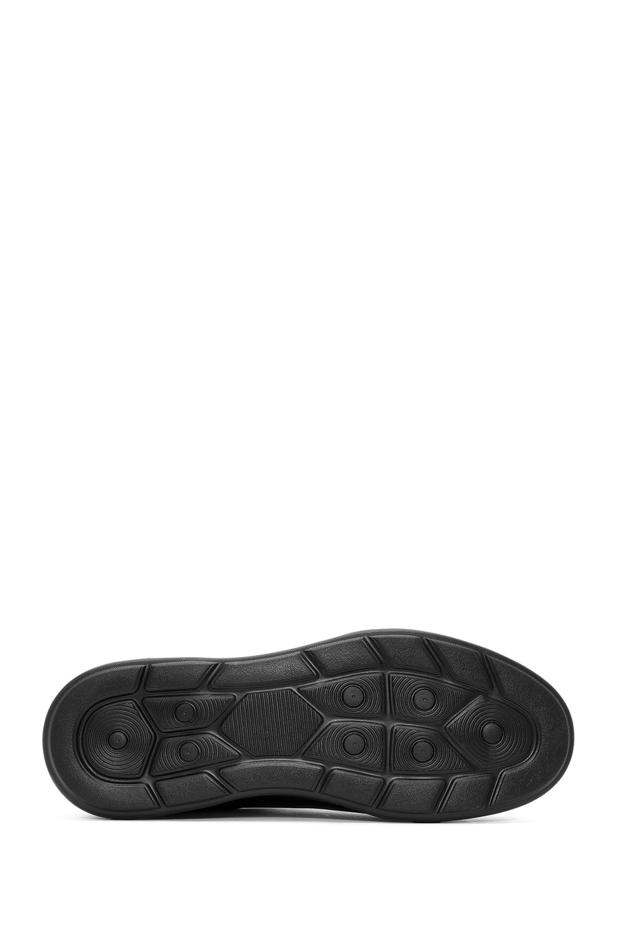 Erkek Siyah Bağcıklı Deri Sneaker