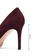 Kadın Bordo İnce Topuklu Süet Deri Stiletto | Derimod