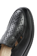 Kadın Siyah Dolgu Topuklu Deri Comfort Loafer | Derimod