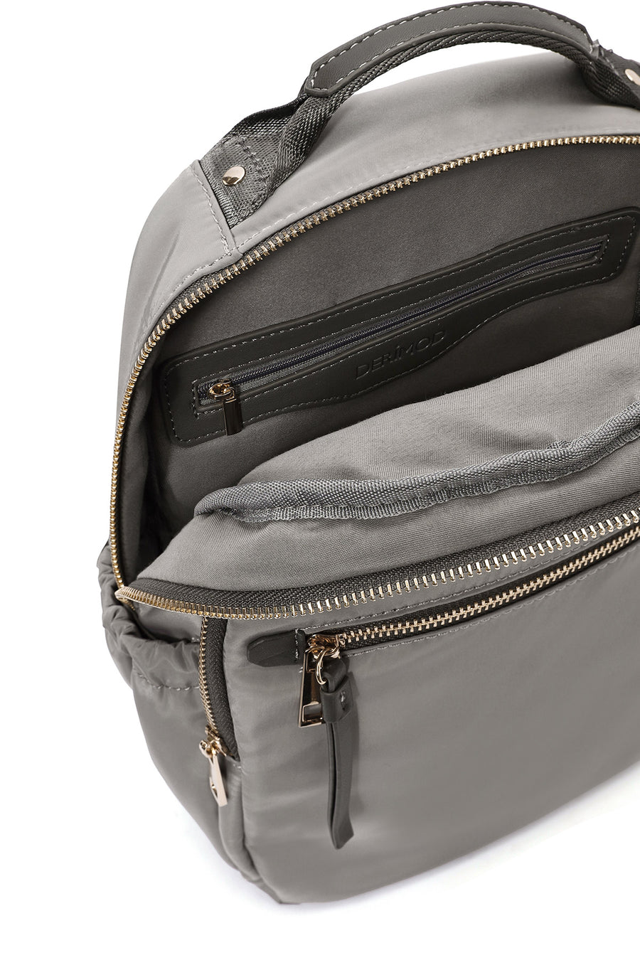 Women's Gray Fabric Backpack