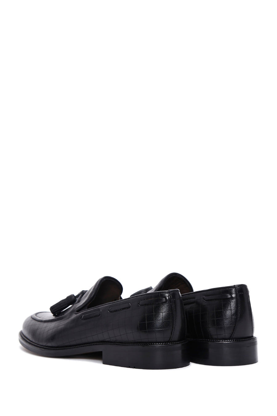 Erkek Siyah Deri Püsküllü Klasik Loafer