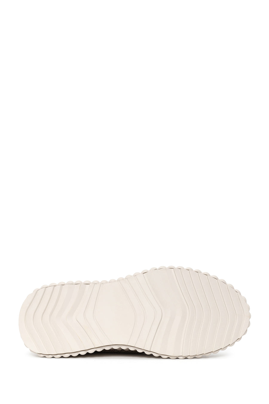 Kadın Gri Bağcıklı Kalın Tabanlı Desenli Sneaker