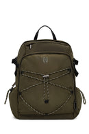 Male Khaki Fabric Backpack | Derimod