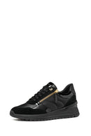 Geox Women's Black Desya Lace-Up Leather Sneaker | Derimod