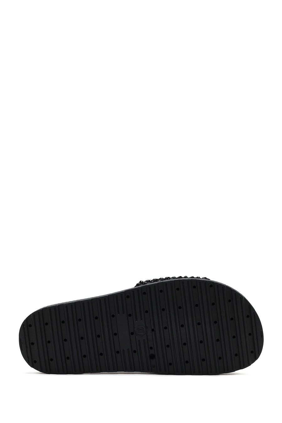 Women's Black Stone Slippers