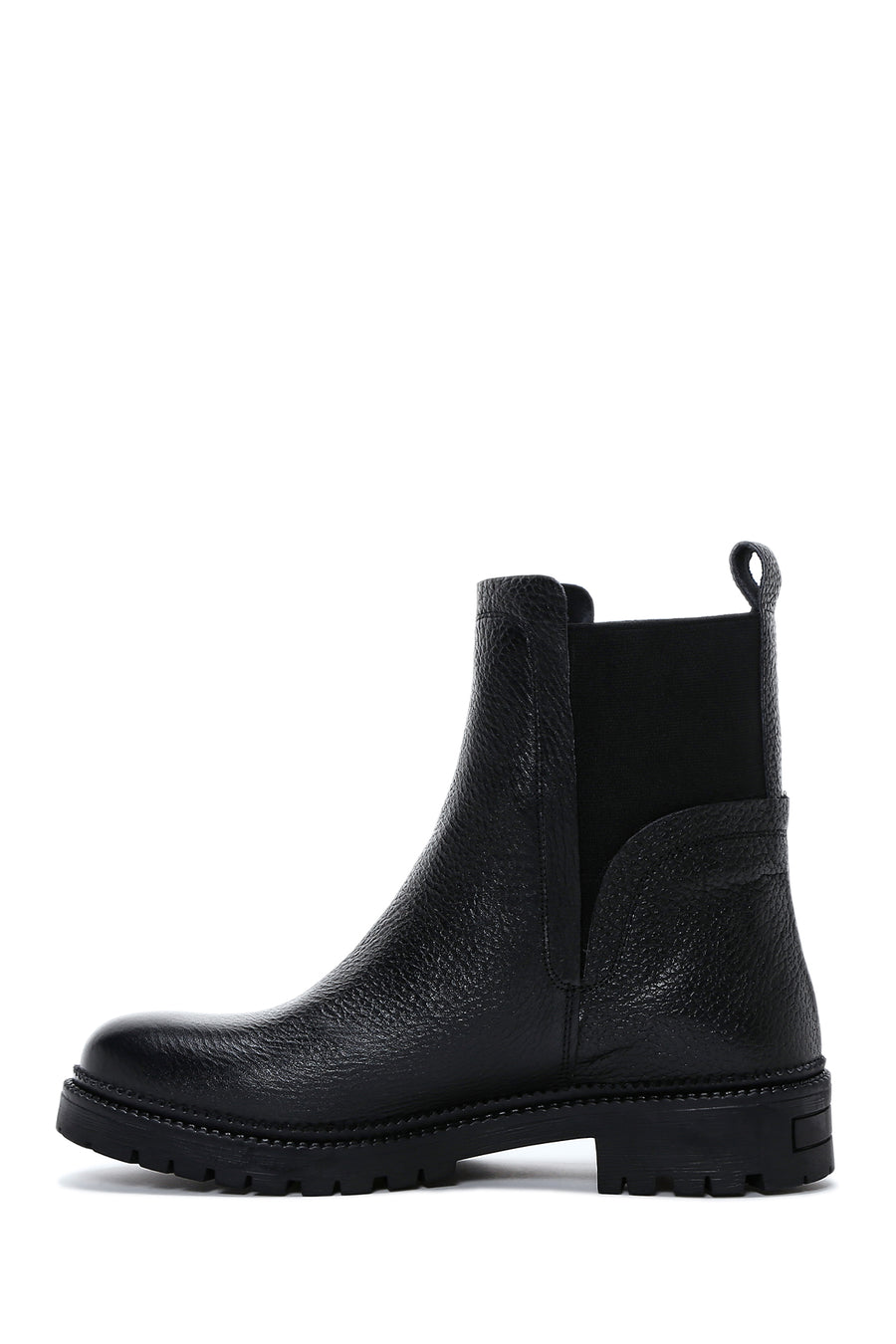 Women's Black Leather Chelsea Boots