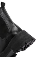 Women's Black Thick Soled Leather Chelsea Boots | Derimod