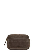 Woman Mink Long-Strap Suede Crossbody Bag | Derimod