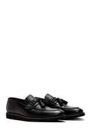 Erkek Siyah Deri Baskılı Casual Loafer | Derimod
