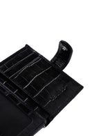 Men's Black Leather Card Holder | Derimod