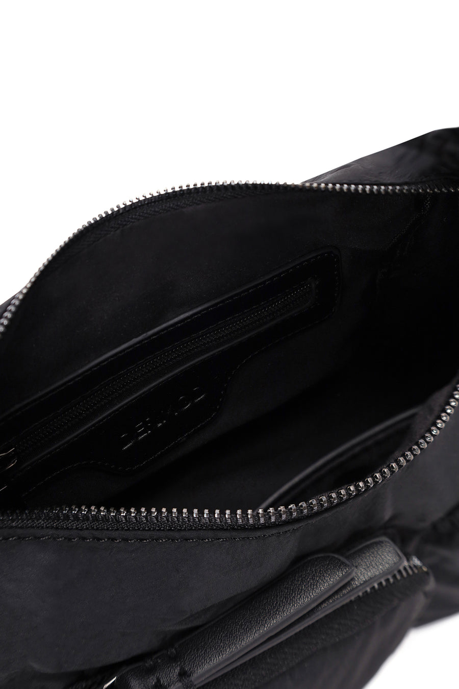 Women Black Long Strap Fabric Shoulder Bag
