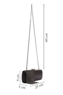 Women's Black Accessory Detailed Long Chain Strap Mini Clutch Bag | Derimod