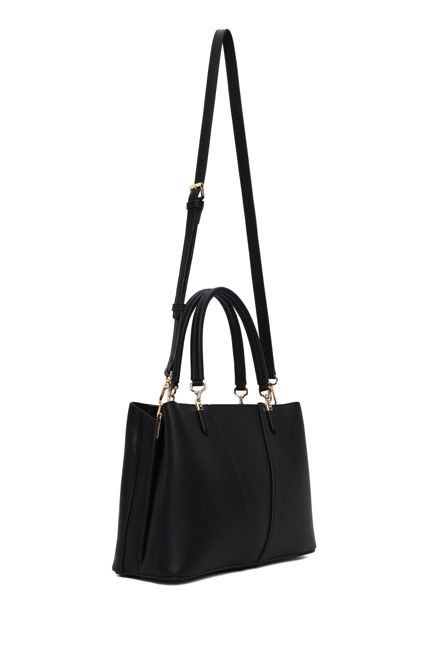 Woman Black Long-Strap Shoulder Bag