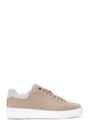 Men's Beige Suede Leather Sneaker | Derimod