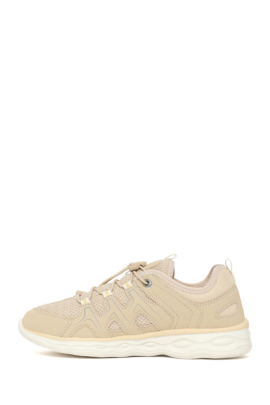 Woman Beige Thick-Soled Sneakers