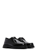 Women's Black Patent Leather Oxford Shoes | Derimod