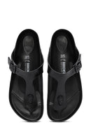 Birkenstock Men's Black Flip Flops Gizeh Eva Slippers | Derimod