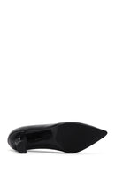 Women's Black Heeled Leather Stiletto | Derimod