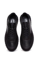 Men's Black Leather Sneaker | Derimod