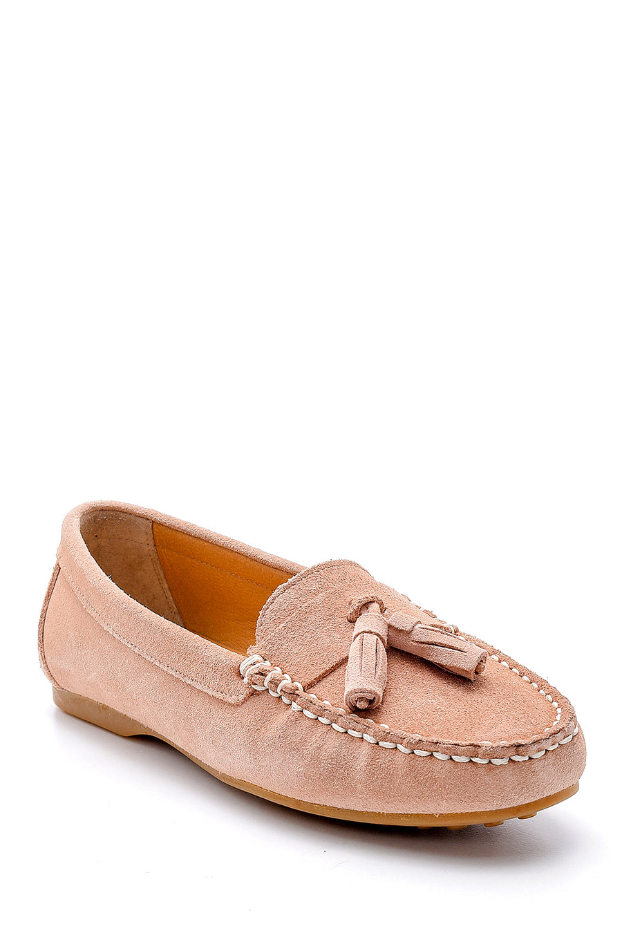 Kadın Süet Püskül Detaylı Loafer
