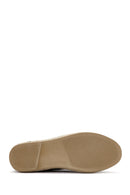 Men's Khaki Suede Leather Espadrille | Derimod