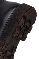 Male Black Thick-Soled Leather Chelsea Boots | Derimod