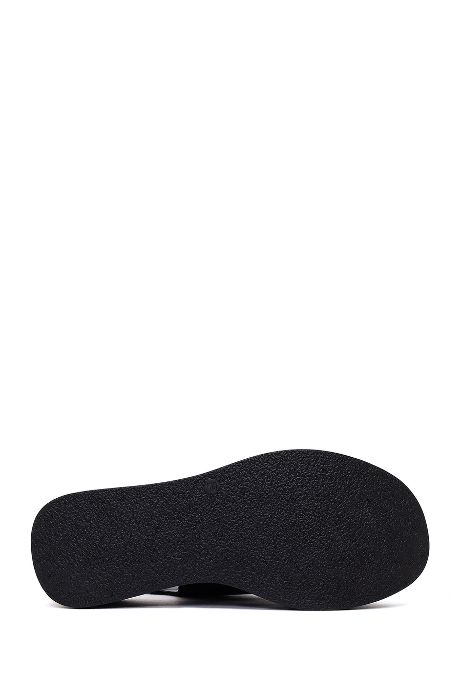 Woman Black Ankle-Buckle Wedge-Heel Leather Comfort Sandal