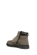 Geox Men's Mink Spherica Ec1d Lace-Up Suede Leather Combat Boots | Derimod