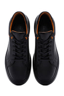 Men's Black Leather Sneaker | Derimod