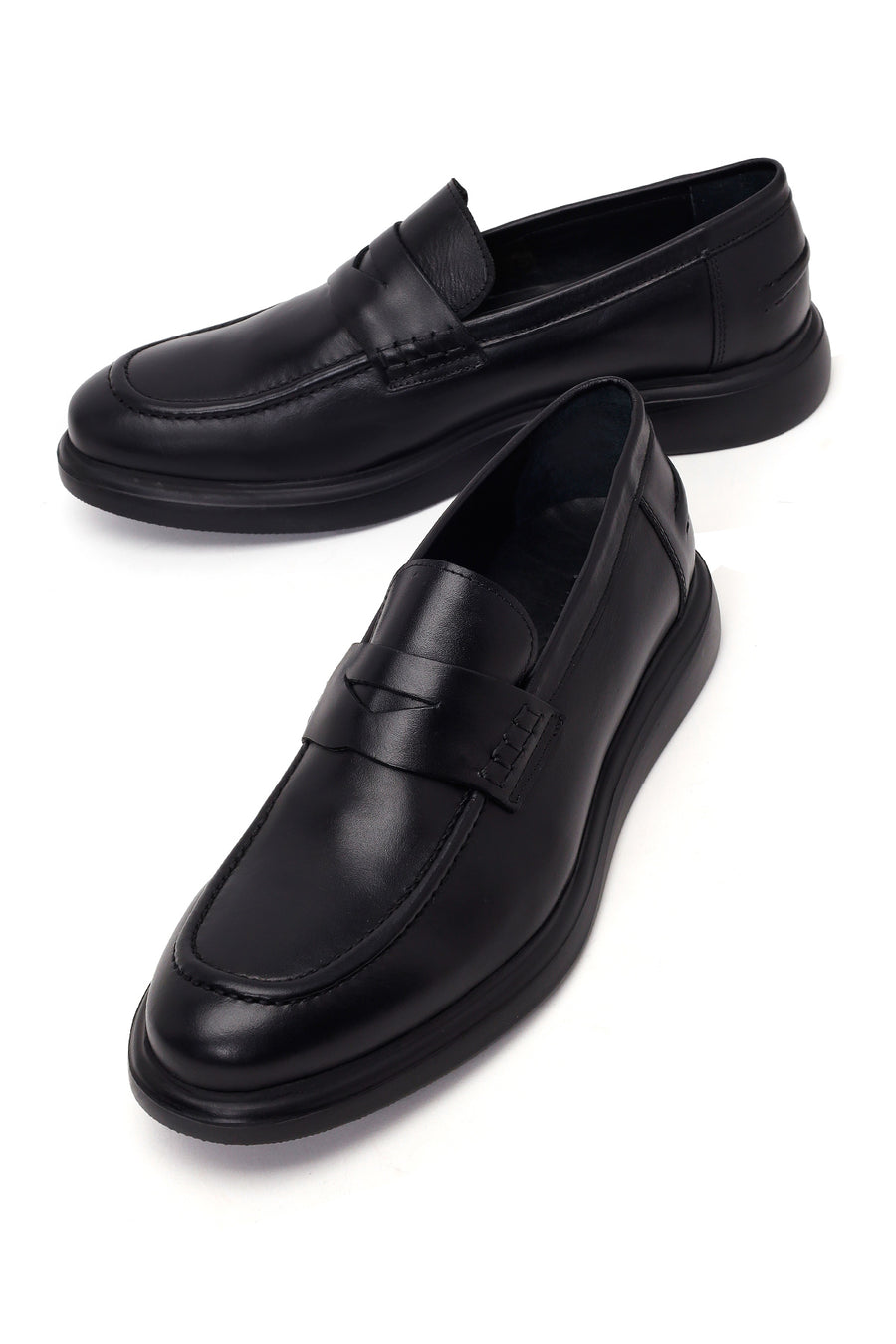 Erkek Siyah Deri Casual Loafer